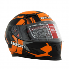 Шлем Beon B-503 matt black/orange